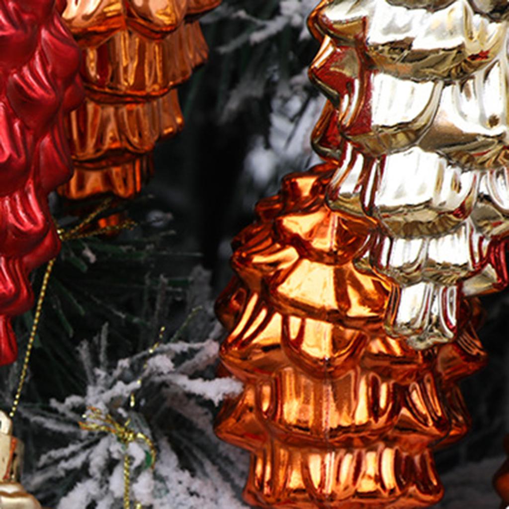 New Christmas Tree Pendant 9cm6pcs with Glossy and Matte Pinecone Christmas Balls