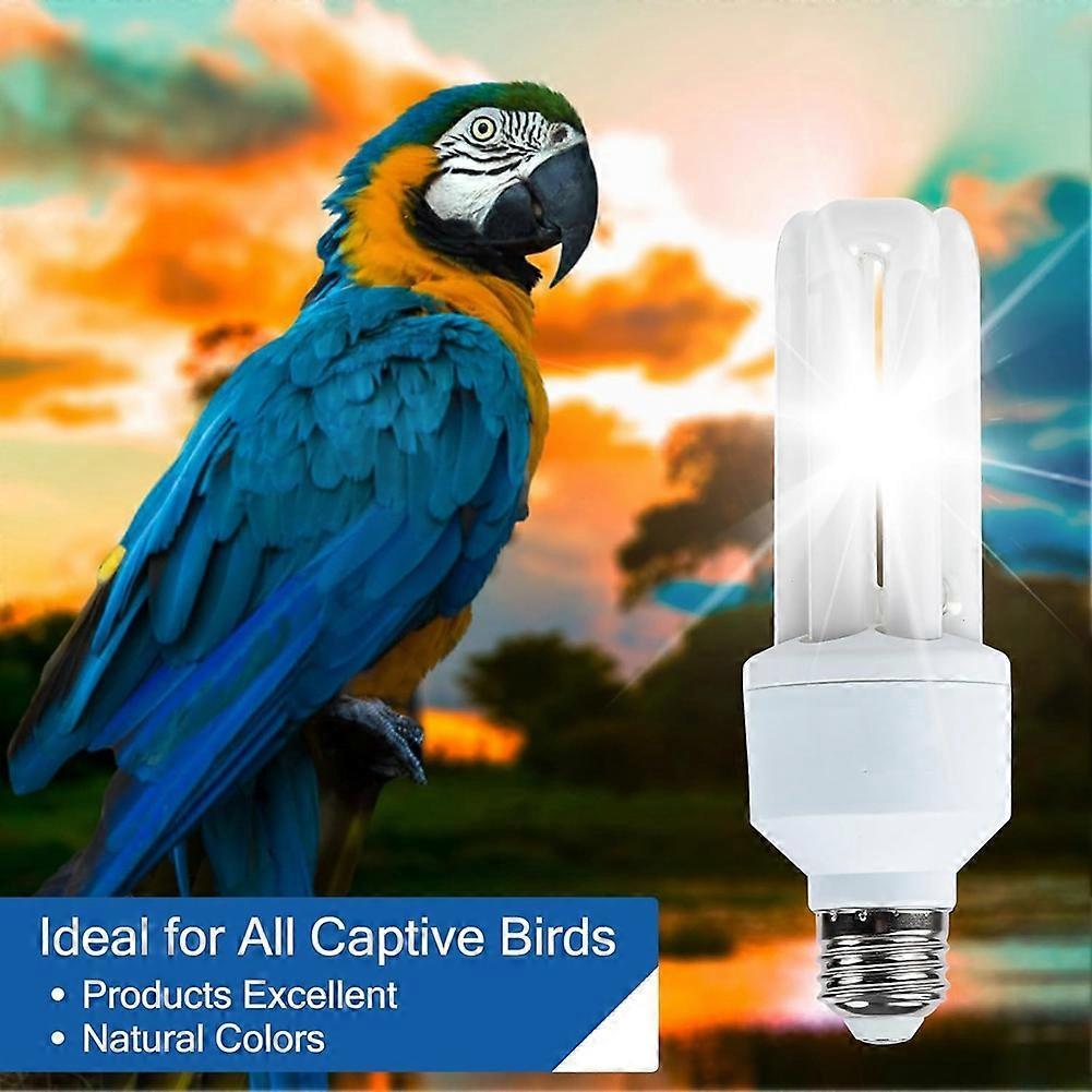 UVA UVB Light Bulb for Birds 2.4 UVB 20W Compact Flourescent Lamp for All Kinds Captive Birds B