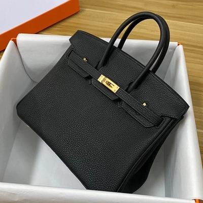 Frühling und Sommer neue Platin-Tasche Litschi-Muster erste Schicht Rindsleder Mode Schulter tragbar Pendler Damen-Tasche