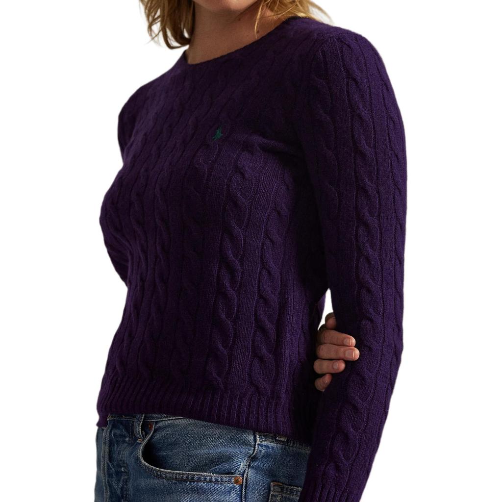 Polo Ralph Lauren Slim Fit Crew Neck Cable Knit Long Sleeve Sweater Women Sweater 211971865-011