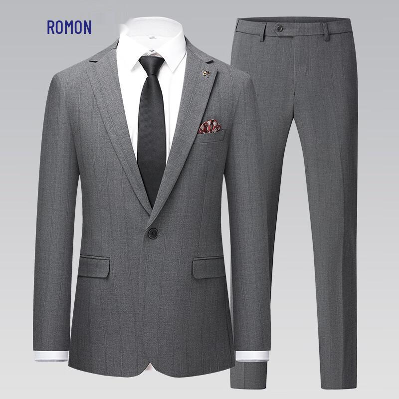 Romon Men s Slim Fit Formal Suit Set XL/180