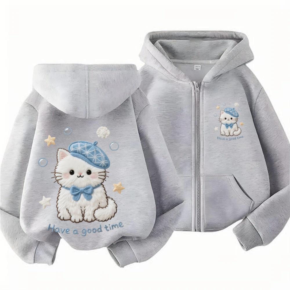 Autumn-Winter Y2K Cool Star Pattern Children's Hooded Sweatshirt for Medium-Size Kids - Comfortable and Warm Pullover Sweater