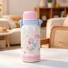Water Bottle Soft Cute Cat Portable Strap Thermos Cup Female High Value Portable Crossbody Cartoon Cute Macaron Water Cup Batch