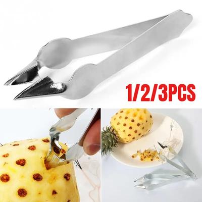 1/2/3PCS New Creative Practical Stainless Steel Cutter Pineapple Eye Peeler Pineapple Seed Remover Clip Home Kitchen Fruit Tools