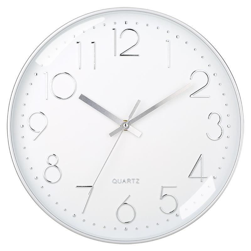 16 Inch 40CM Silent Wall Clock, Creative and Fashionable, Three-dimensional Digital Minimalist Clock for Home Living Room