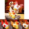 Cute Colorful Plush Rooster Stuffed Animal Cartoon Chicken Toy In Polka Dot And Striped Designs For All Ages