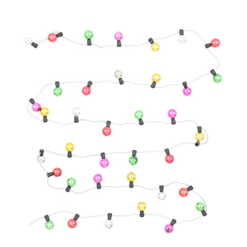 1M Dollhouse Miniature A String Of Multi-Coloured Plastic Christmas Round Light