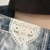 5Pcs Cotton Jeans Waist Expander Soft Hollow Lacework Adjustable Waist Extenders for Men Women Daily Wear
