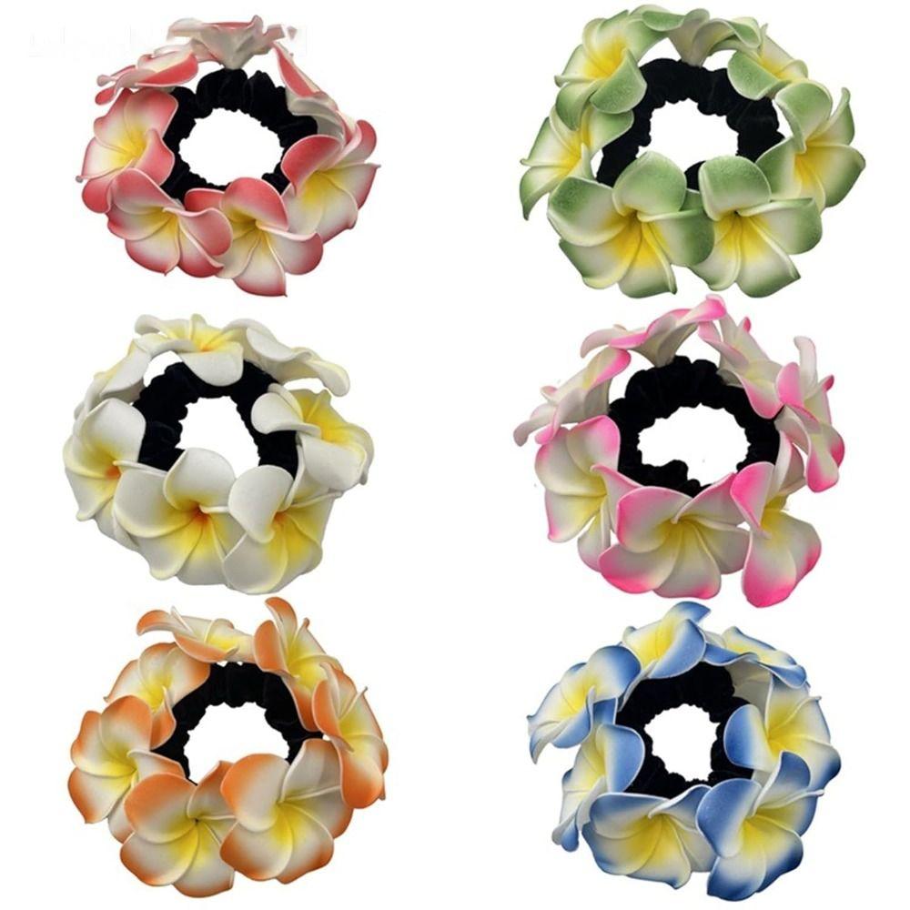 Elegant Hawaiian Flower Hair Ropes Attractive Hair Accessories  For Wedding Vacation Travel