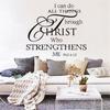 I Can Do All Things Wall Sticker English Letters Self-adhesive PVC Wall Decal Sticker Home Decor