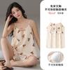 Pajamas with chest pads women's summer pure cotton new vest suspenders women's summer casual loungewear summer