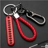 Anti-lost Number Plate Mobile Phone Braided Rope Keychain with 8-Shaped Buckle Pendant