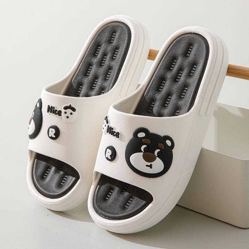 

Летние тапочки сандалии женские нескользящие милые мультяшные толстые подошвы для ванной дома на открытом воздухе мягкие 36-40