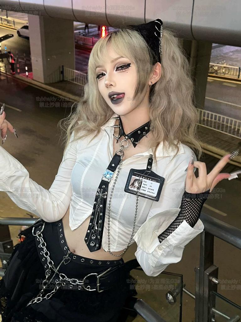 2026 Rebite Gótico Punk Rock Couro PU Gravata Feminina Hip Hop Vintage Y2K Gravata de Pescoço Presente Para Namorada