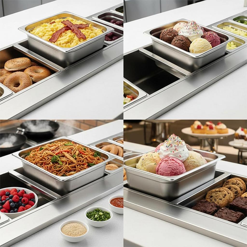Stainless Steam Table Adapter Rod Hotel Pan Divider for Restaurant Kitchen