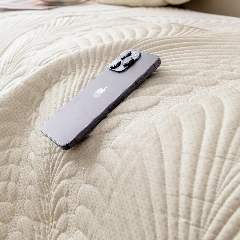 Nordischer Sofabezug Verdicken Modernes Chenille-Blattmuster Sofakissen Universell für alle Jahreszeiten Rutschfeste Sektionssofabezüge