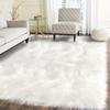 Imitation Wool Rug Artificial Sheepskin Fluffy Plush Carpet for Bedroom Soft Warm Home Decor Children Rugs Living Room Rug White