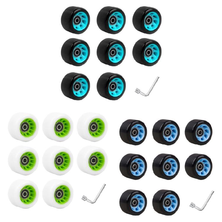 Double Row Roller Skate Wheel Set Roller Skate Accessories Quads Skate Replacement Wheel Skateboard Wheel with Bearings