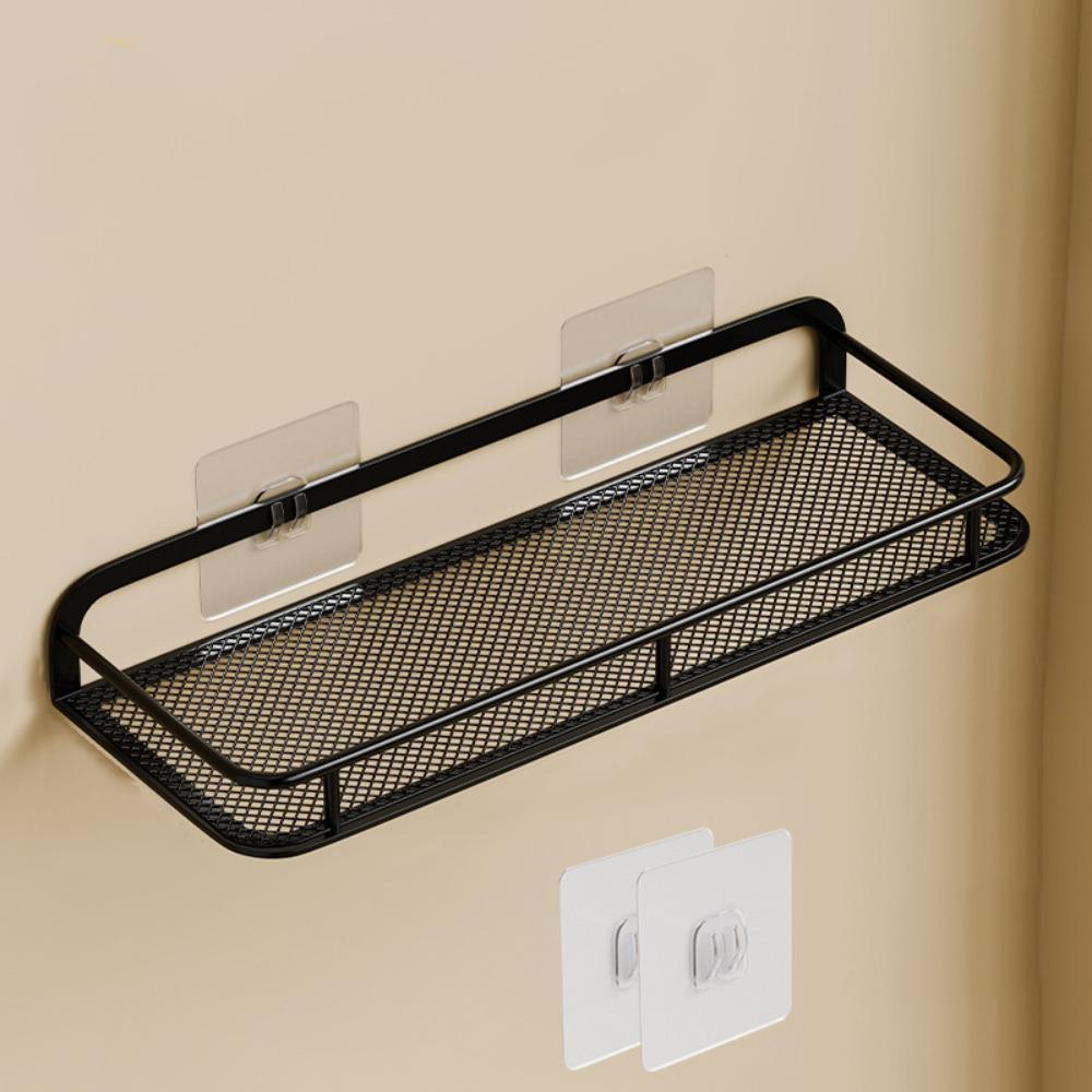 Rustproof Shower Shampoo Rack Large Capacity Cosmetic Storage Rack Durable Kitchen Organizer  Home чёрный