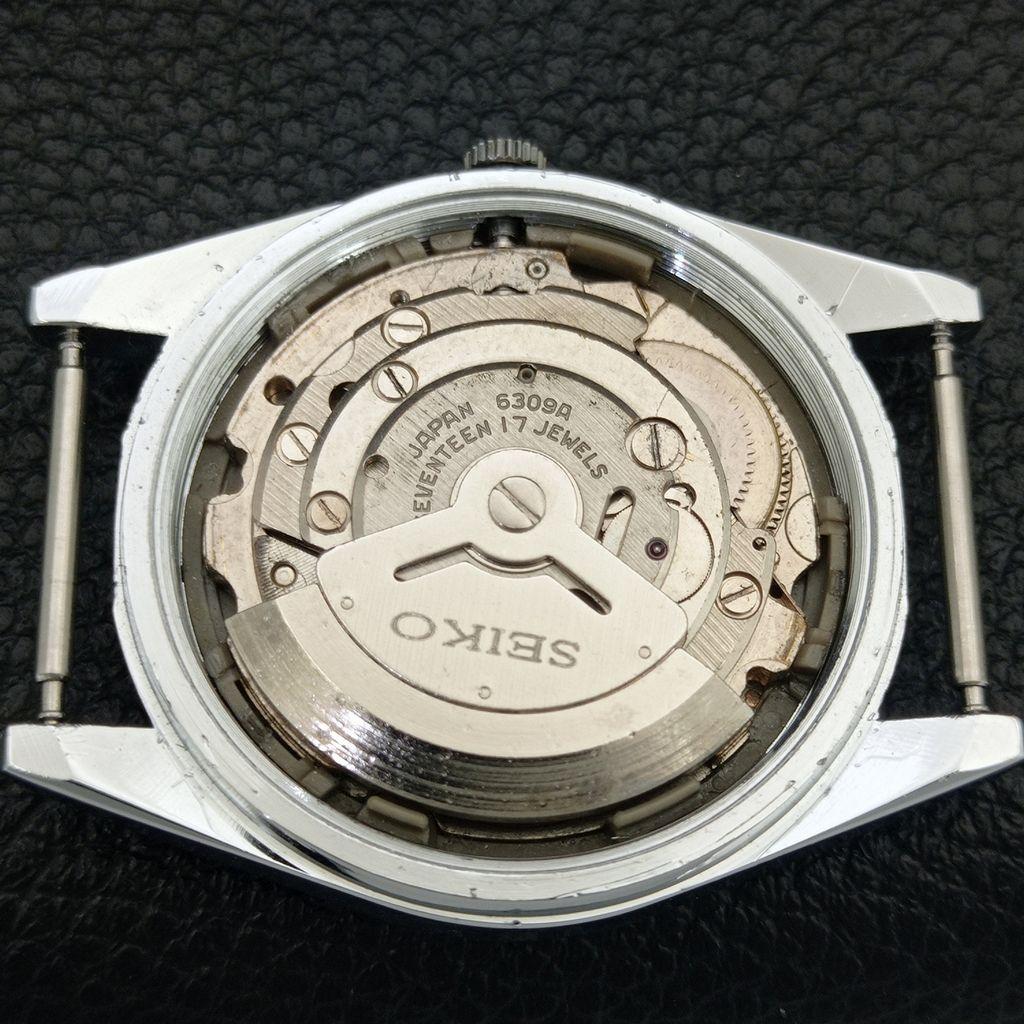 REFURBISHED VINTAGE SEIKO 5 AUTOMATIC 6309A JAPAN MENS WHITE WATCH a442832-1