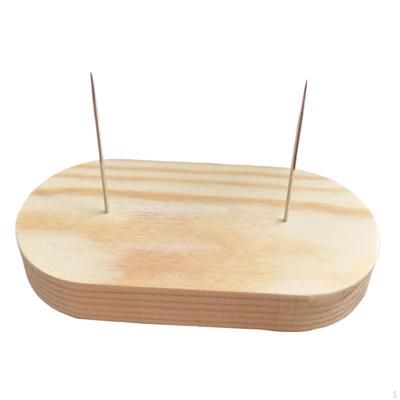 Crochet Doll Stand Bracket Creative Decor Portable Metal Pins Sturdy Practical DIY Support Wood Base