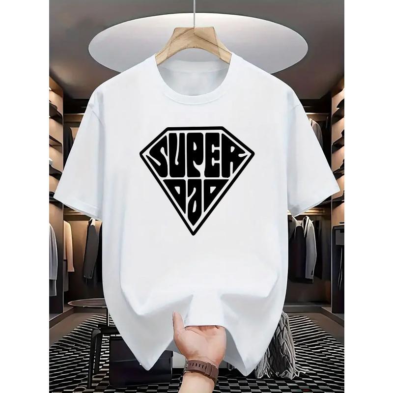 European sizes A Short-Sleeved Round-T-Shirt for Men Featuring a Casual Letter Design S белый