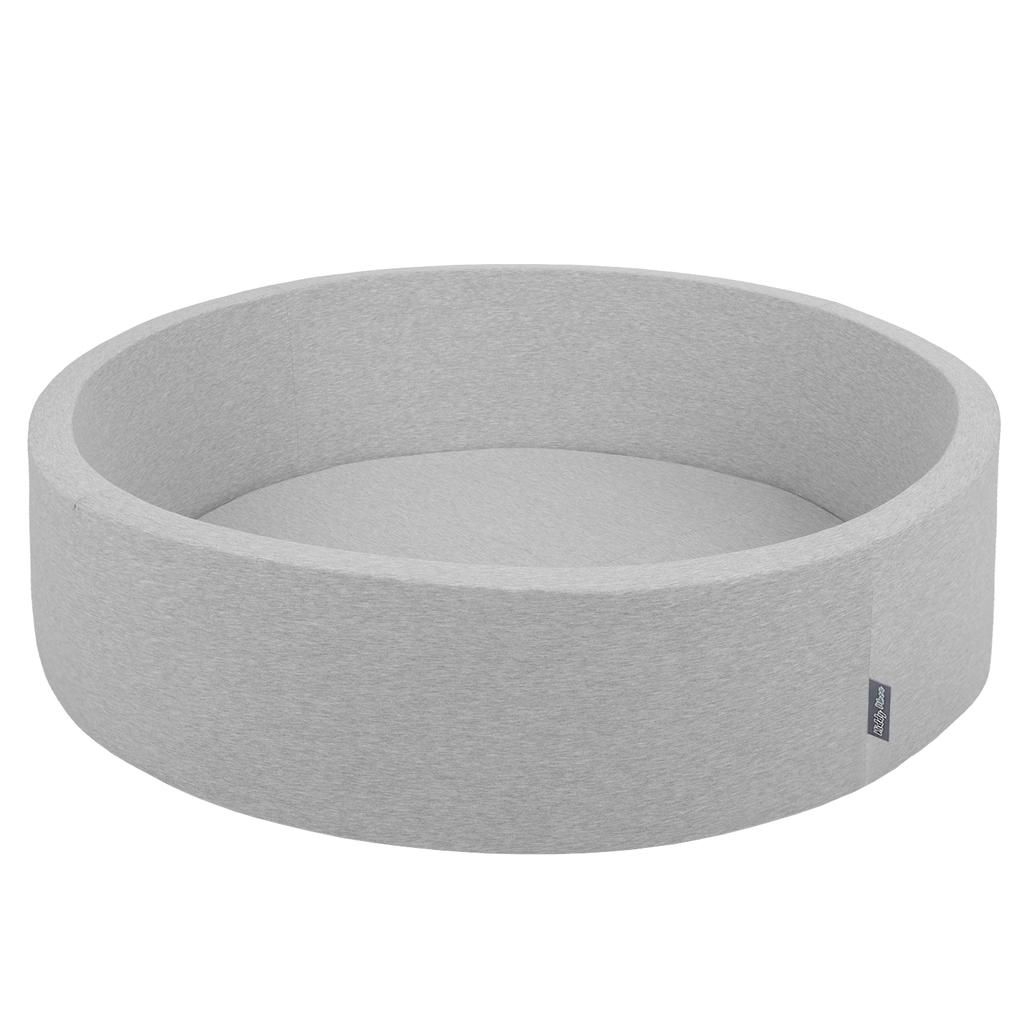 KiddyMoon Round Ball Bath Ball Pool 120x30cm/no Balls 7cm Ball Pits Colourful Ball for Babies Play Bath Toddlers, Light Grey