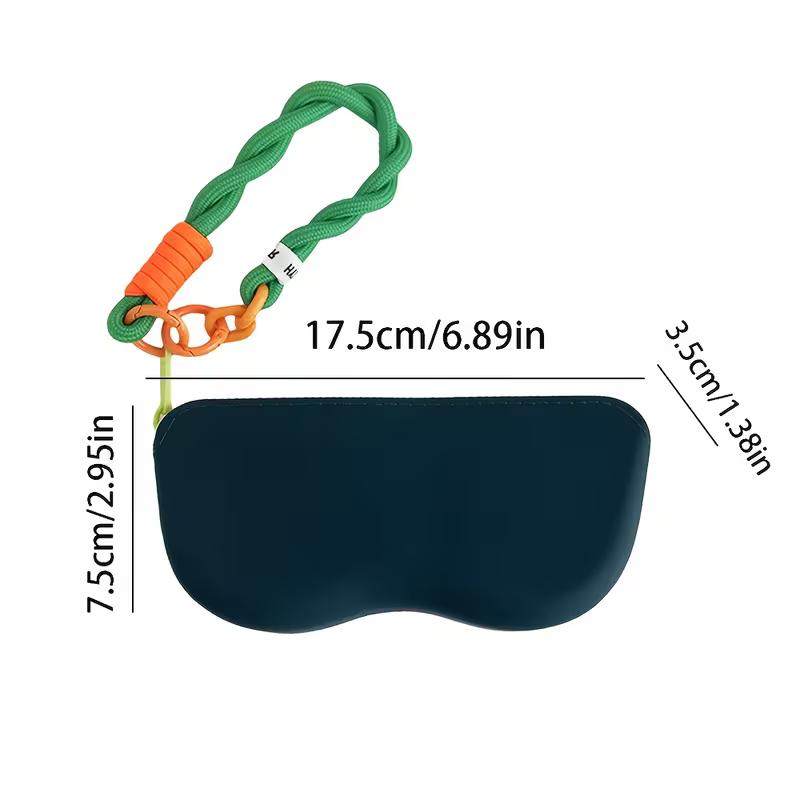 Color-blocked Glasses Case,sunglasses Cover, Eyeglass Storage Bag, Convenient Silicone Sunglasses Zipper Cover for On-the-go Use