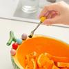 Large Capacity Fruit Serving Plate Hami Melon Shape Snack Plate with Fork  Fruit Insert