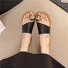 Metal Buckle Toe Slippers for Women In Summer 2025, Flat Bottomed Clip Toe Sandals, Soft Soled Beach Sandals