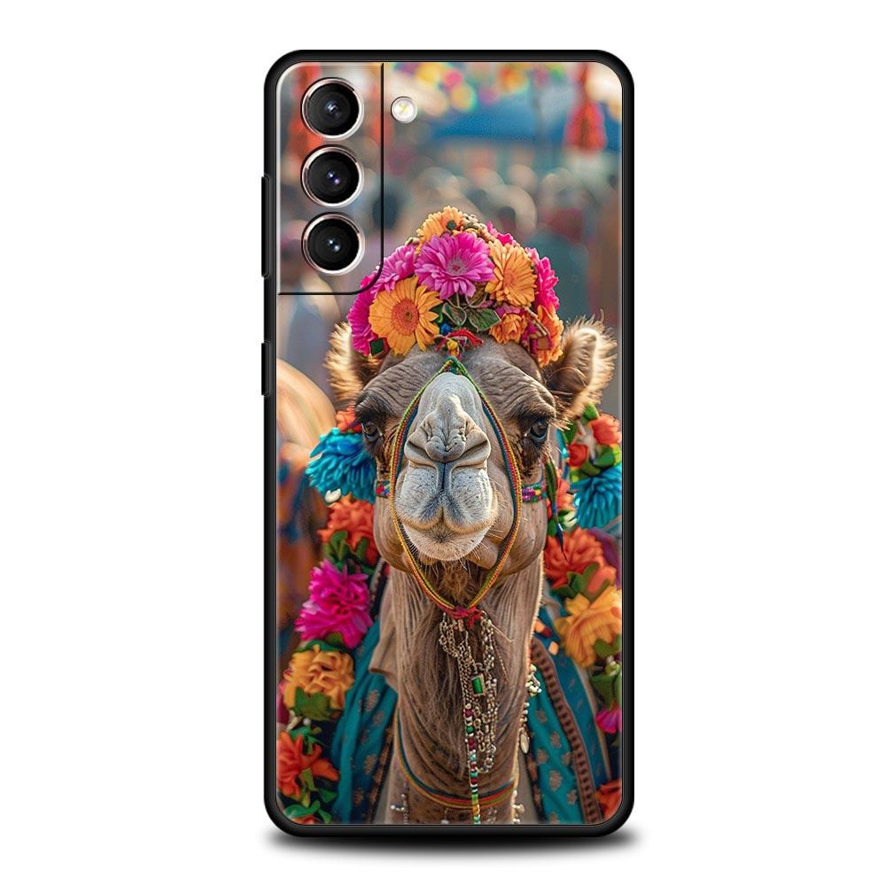 Animal Camel Phone Case for Samsung Galaxy S26 S25 S24 S23 S22 S20 S21 FE Ultra S25 Edge Plus 5G Soft TPU Cover Fundas Capas Bag