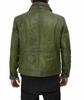 Men's Genuine Lambskin Green Leather Biker Decent Festive Motorcycle Jacket
