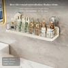 2Pack Suction Bathroom Shelf, NoDrill Wall Mounted Organizer, Makeup Storage White 2pcs 30cm