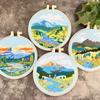 Handmade Cross Stitch Set Hand-stitched Embroidery Set Nature Scenery Embroidery Kit  Beginner