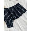Set Bikini Estivo Sexy a Pois da Donna Costume da Bagno a Fascia Triangolare con Bordi Arricciati Nodo Costume Due Pezzi