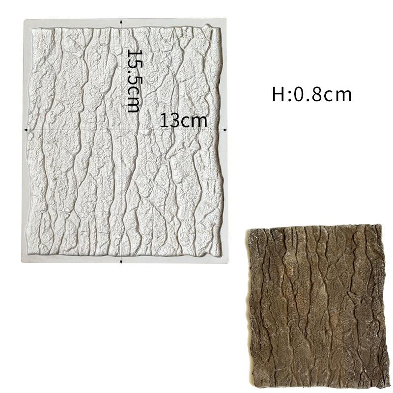 3D Tree Stump Fondant Mold Wood Bark Texture Impression Lace Mat Cake Border Decorating Tools Sugarcraft Supplies Cupcake Topper