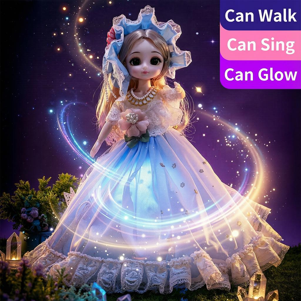 Electric Dancing Angel Doll Fashion Wedding Dress Princess Music Singing With Led Light For Girls And Kids Birthday Gift