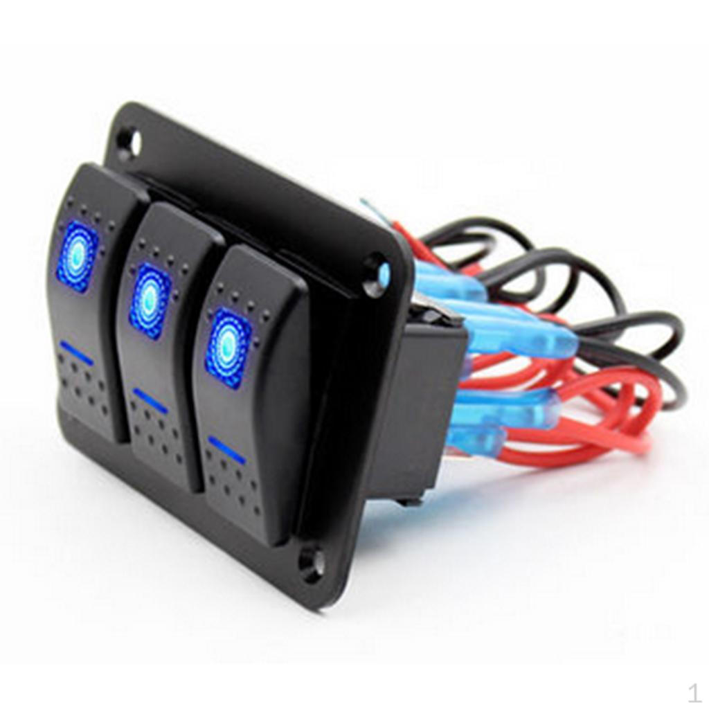 12V / 24V 3 Gang Car Charger for boat Switch Panel