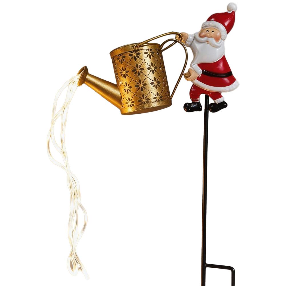 Christmas Solar Stove Lights Garden Lawn Decoration Christmas Water Kettle For Garden Lawn Water Ornaments Outdoor Decor