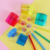 12Pcs Manual Pencil Sharpeners Dual Hole Compact Colorful Handheld Pencil Sharpener for Kids Home School Office Use