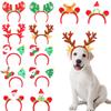 Nuova Fascetta Natalizia Cartoon per Animali con Pulsante Testa, Fascia per Capelli, Regalo per Festa, Corna di Renna, Pupazzo di Neve, Fascia con Testa a Molla, Decorazione Natalizia per Gatto Cane