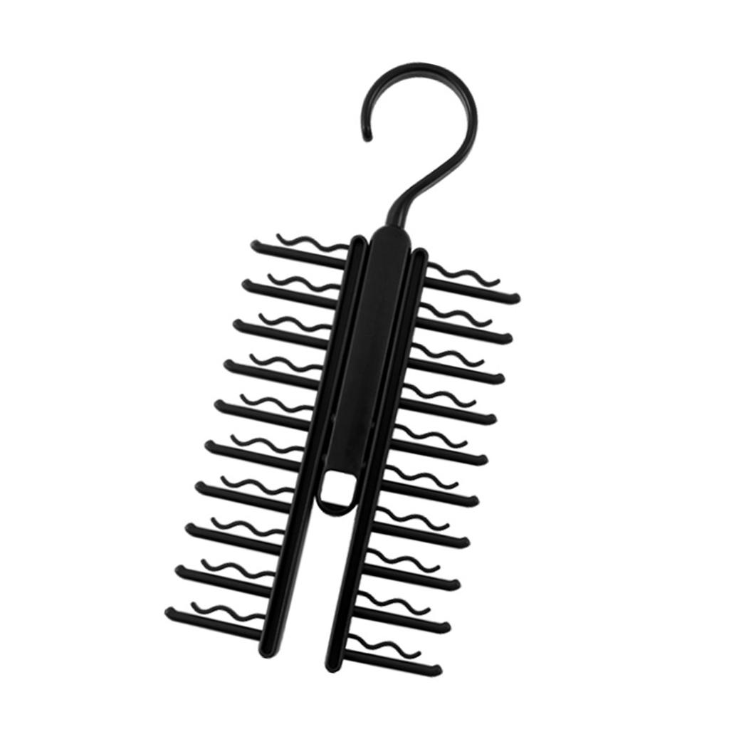 Multiple Use Tie Hanger With 20 Clips Professional Tie Storage Hanger Organizers with 20 Positions for Easy Selection