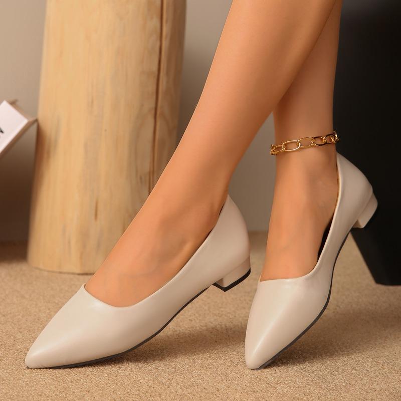 2025 Spring New Work Shoes Black Professional Women High Heels Shoes Pumps Low-heeled  Office Career Formal Women Shoes