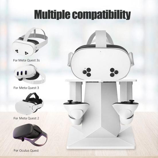 VR Headset Stand for Meta Quest 3S Left Right Hand Controller Virtual Reality Glasses Display Holder Desk Rack VR Accessories