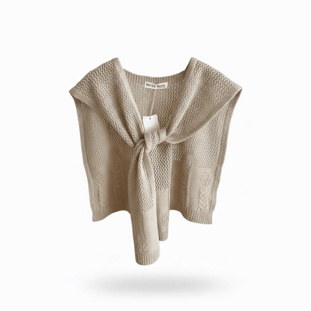 Mehrfarbiger Falscher Kragen Hohl Dünn Gestricktes Outfit Schal Trendige Nackenschutz-Weste Mädchen Damen