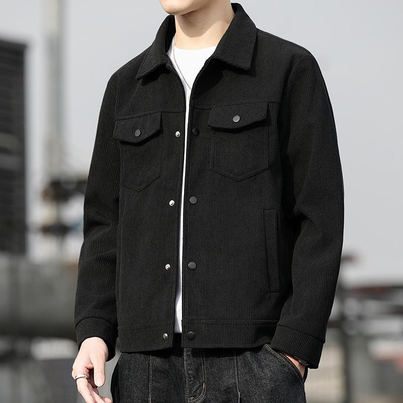 

Легкая флисовая куртка Мужская Весенне-осенняя Модная Верхняя одежда Свободный и Повседневный Топ Мужская одежда M чёрный