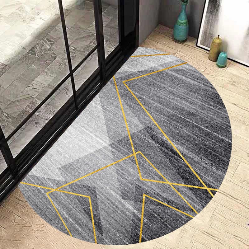 Semi Circular Floor Mat Entrance Door Mat Nordic Minimalist Entrance Carpet Bathroom Anti Slip Mat
