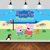 Happy Birthday Peppa Pig Image Backgrounds Suitable For Boys And Girls Parties Parties And Birthday Celebration Banners