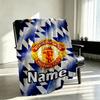Custom Name Personalized Manchester United F.C Print Blankets, Home Decor, Bedroom, Sofa, Camping, Couch, Gifts for Birthday Christmas