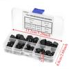 70pcs Kit Nylon Acorn Nut Black Metric Size Cap Nuts Dome Head Inner Threaded Dome Nuts Protection Applications